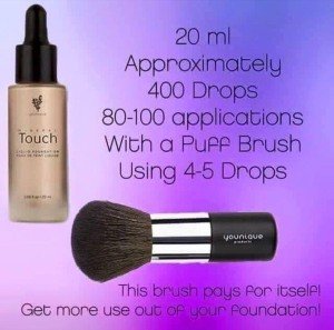 Younique foundation and brush