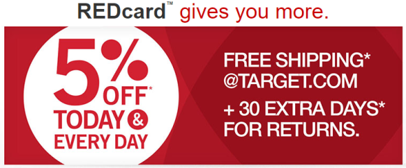 TARGET shoppers: Save 5% off every time you shop!